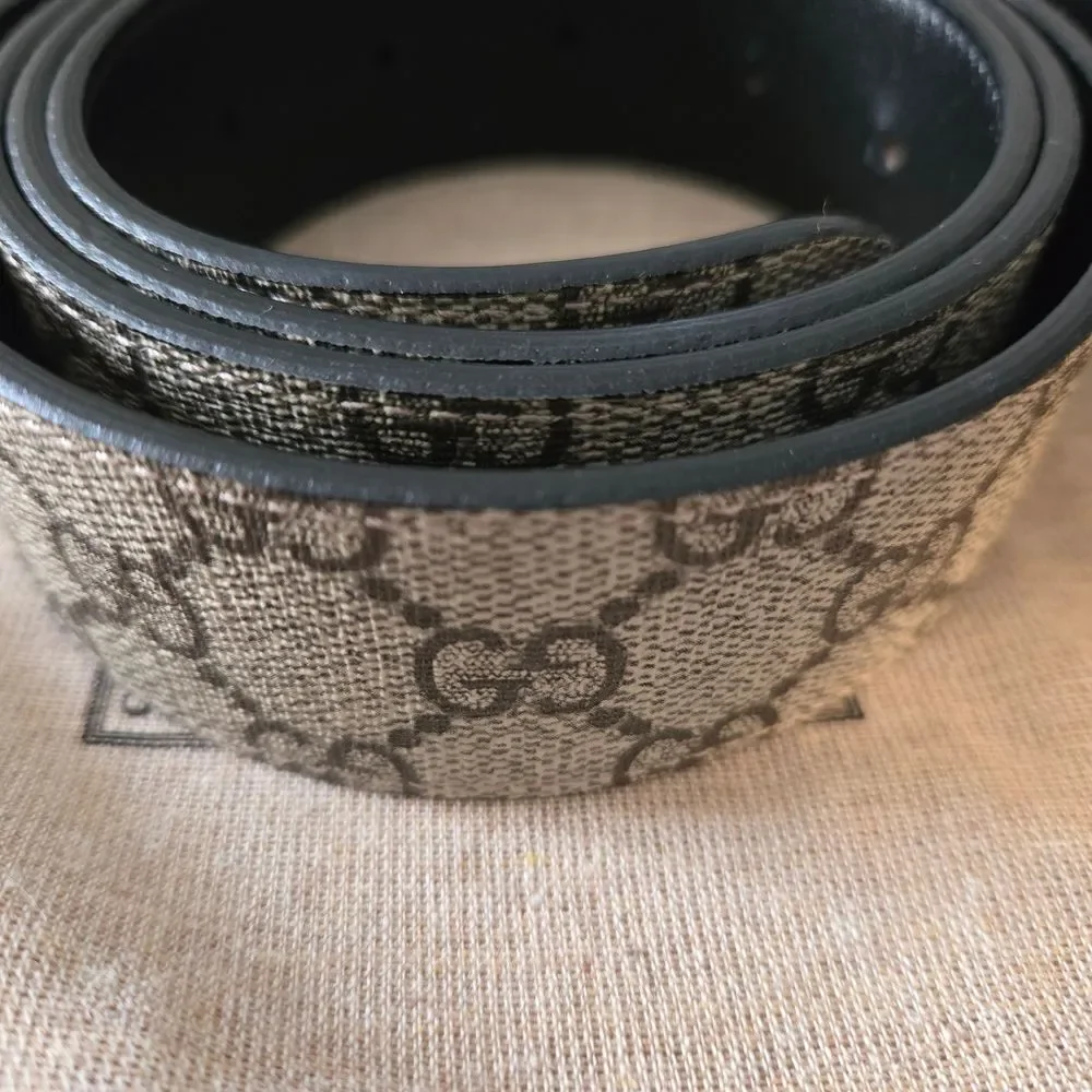 AUTHENTIC Gucci Black and Gold Belt Size 115/46 UNISEX-MEN'S-WOMEN'S